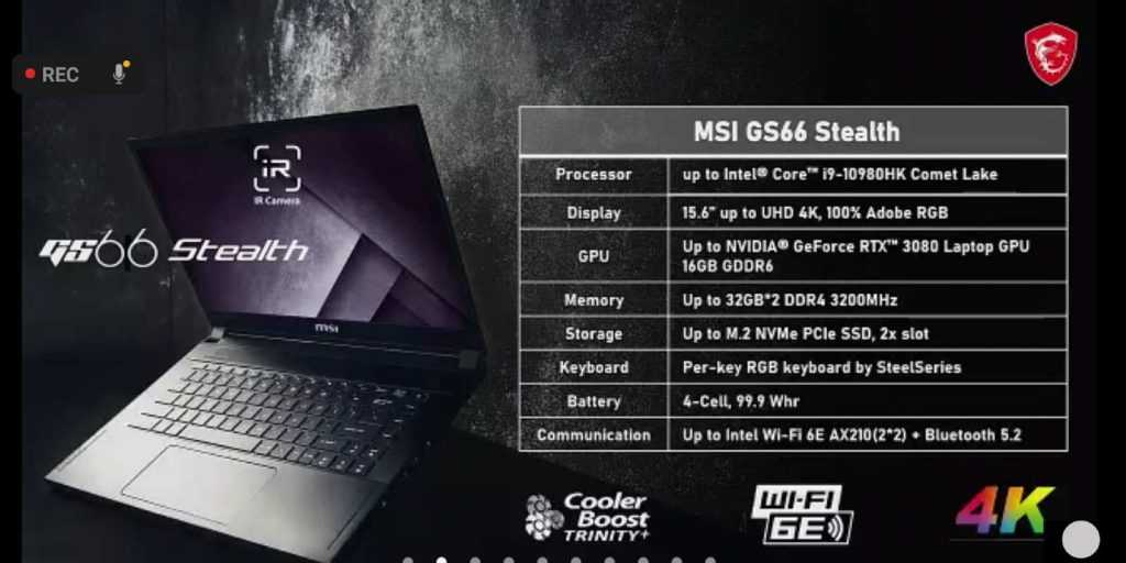 Обзор ноутбука msi gs66. черный дракон в металлическом корпусе