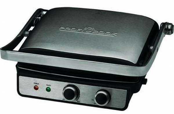 Электрогриль profi cook pc-kg 1029 (501029) (нерж.сталь/черный) купить за 6390 руб в челябинске, отзывы, видео обзоры и характеристики - sku1090840