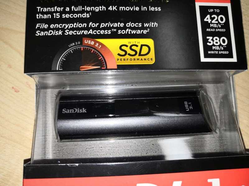 Sandisk extreme pro usb 3.1 стал самым быстрым флеш-накопителем на 256 гб