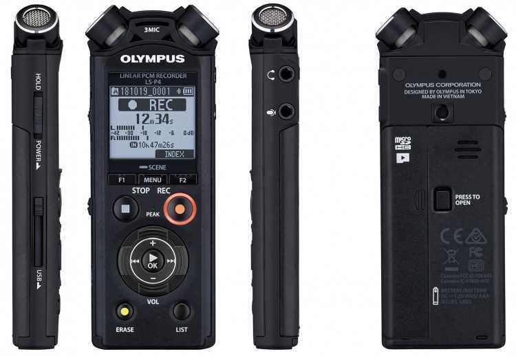 Портативный рекордер olympus ls-p4 - купить , скидки, цена, отзывы, обзор, характеристики - диктофоны