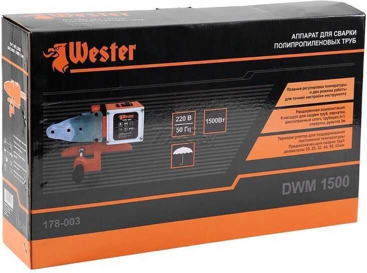 Аппарат для сварки пластиковых труб wester dwm 1000a